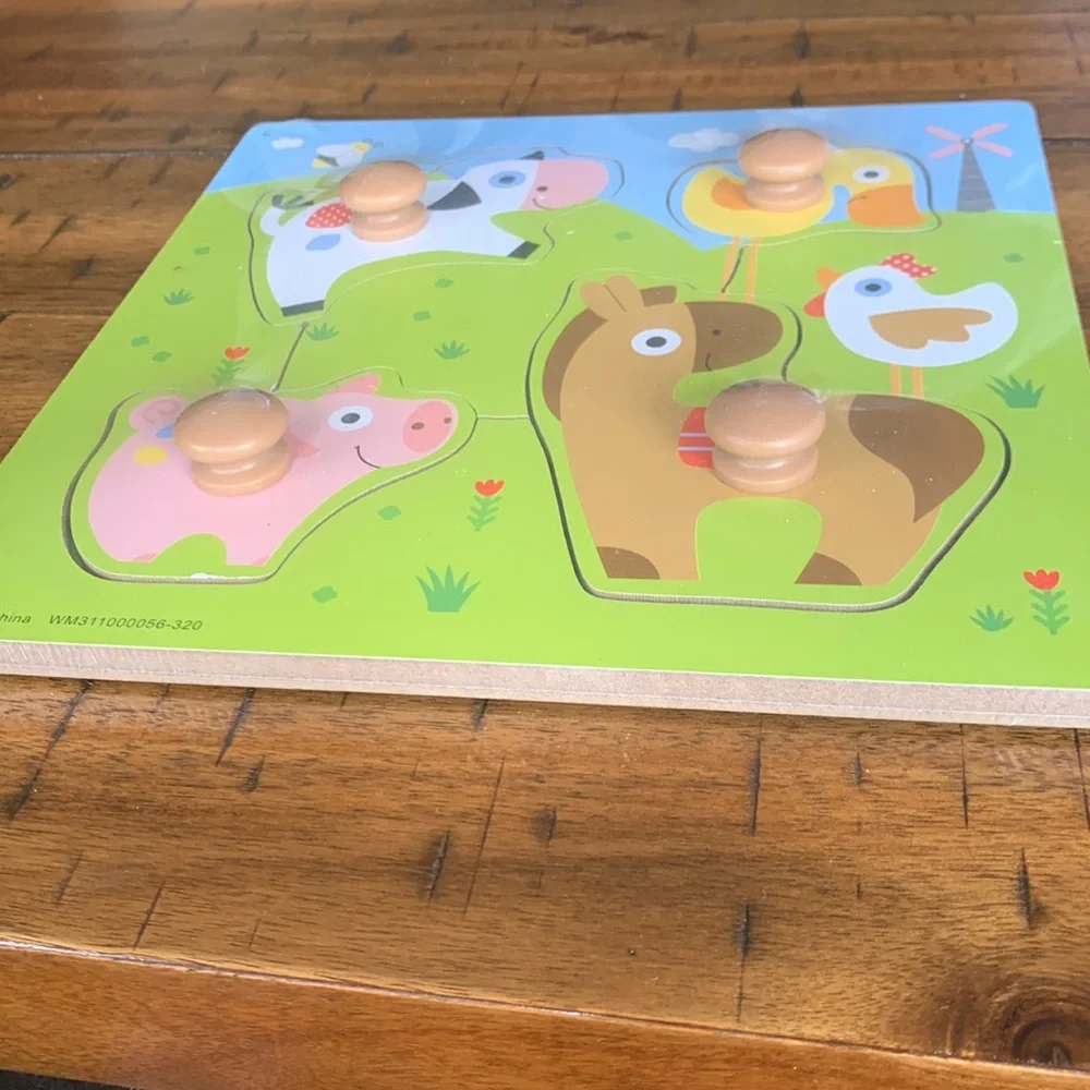 Spark Creative Imagination Farm Animals Mini Knob Puzzle